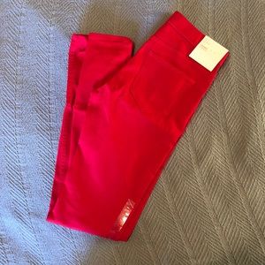 NWT red super stretch treggings/jeggings